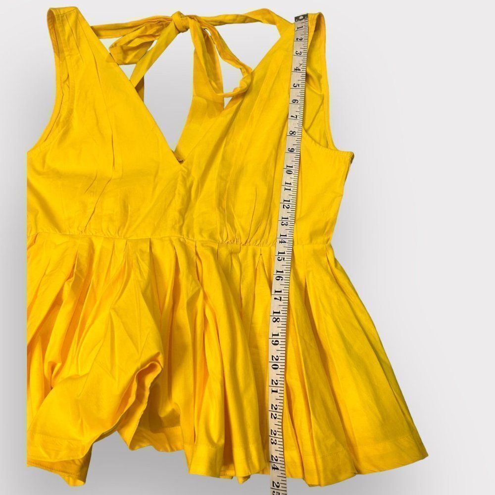 Anthropologie Atsu Sleeveless Poplin Yellow Top - Picture 6 of 9